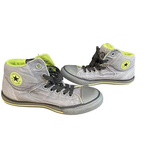 Converse Low Top Climate Boys US 3 Gray Black Lace Up Athletic Sneakers Pre-Owne - Picture 1 of 12